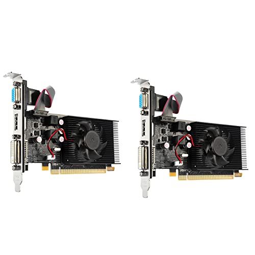 Carte graphique HD7450 2 Go GDDR3 PCI-E 2.0 pour double écran VGA Lot de 2