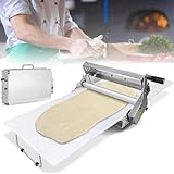 Sfogliatrice manuale dell'impasto, macchina regolabile del rullo della pasta dell'acciaio inossidabile di spessore, 12/15.5 pollice compatto della pasta sfogliatrice, spessore 0.5-27mm