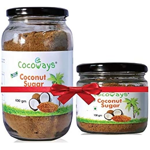 Cocoways Organic Coconut Sugar  600  150 gm  Glass Jar 