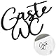 Gästetoilettenschild,Toilettenbelegungsschild für die Wandtür der Gästetoilette,dekoratives lustiges Türschild für den Innen- und Außenbereich,Wandtür der Gästetoilette für Den(Schwarz)