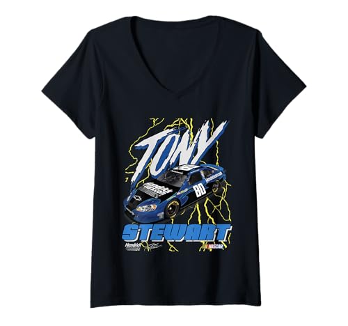 Women's Hendrick Motorsports Tony Stewart Lightning #80 Poster V-Neck T-Shirt
