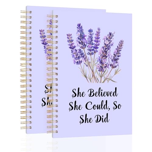 BNMBQKL 2Pcs Spiral Journal Notebook with 100 Pages, A5 College Ruled Hardcover Notebook for Office School Home,Twin-Wire Binding Notebook with Premium Thick Pape for Work and Study 8.46x6.22