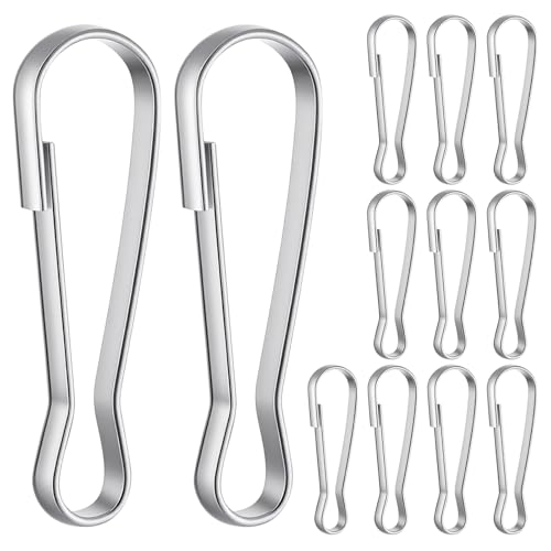 Metal Spring Hooks, 12 Pcs Durable Stainless Steel Spring Hooks