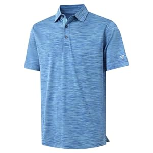 M MAELREG Golf Shirts for Men Dry Fit Short Sleeve Casual Performance Moisture Wicking Heather Pique Collared Polo Shirts