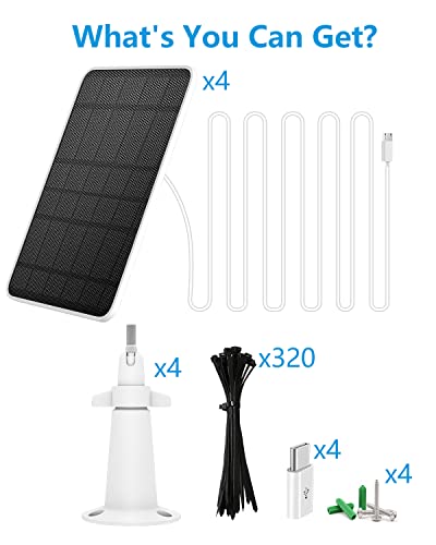 Panneau solaire compatible Eufycam 2C Pro E40 2 Pro, alimentation continue 5V 4W micro USB - 7