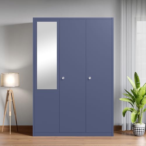 Interio by Godrej Etna 3-Door Steel Almirah with Mirror