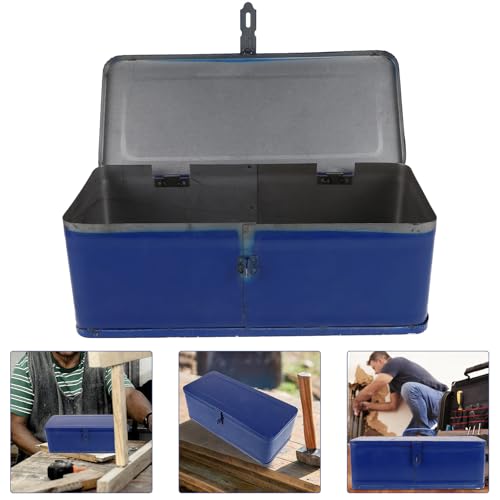 ELAYARD Boîte à Outils en Fer Épais Bleu pour Rangement Domestique Grosse Capacité et Protection Solide, pour Atelier et Usage Quotidien – vue 7