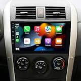 for Toyota Corolla Radio 2006 2007 2008 2009 2010 2011 2012 2013 Android 14 Carplay & Android Auto 9 Inch HD Touch Screen Stereo Bluetooth WiFi GPS FM Replacement (Corolla 2006-2013-JB-L)