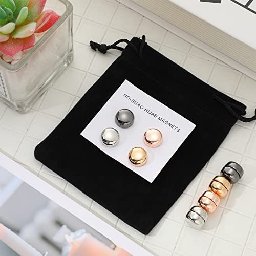 8 Pairs Hijab Magnetic Pins,Strongest Commercial Strength Magnetic Hijab Pins Buttons For Women Multi-Use Colorful Scarf Small Magnetic Hijab (Light Style) #TOP1
