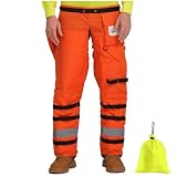 AYKRM Orange Chainsaw Chaps 8-layer Protective Apron Wrap Adjustable Chainsaw Pants/Chap for Loggers Forest Workers