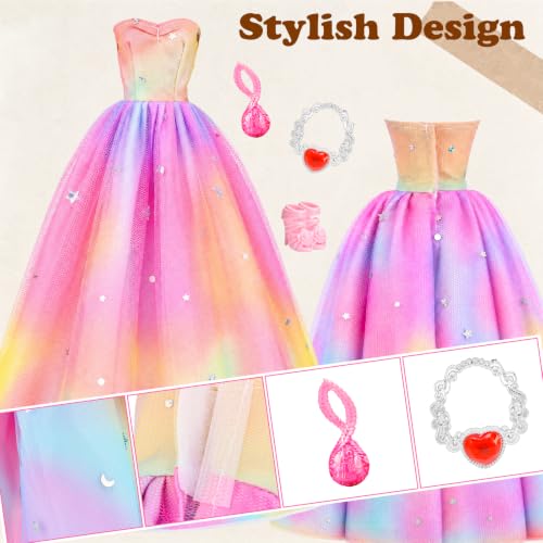 21 Pcs Fashion Doll Clothes & Accessories for 11.5 Inch Girl Dolls — view 3