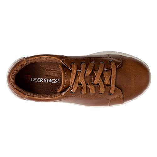 Deer Stags KN-HTC-DTCR-M-11-DRKTN/CRM-11MDMSLTTLKD Boys' Kane Dress Fashion Sneaker In Dark Tan / 11 Little Kid thumb #4