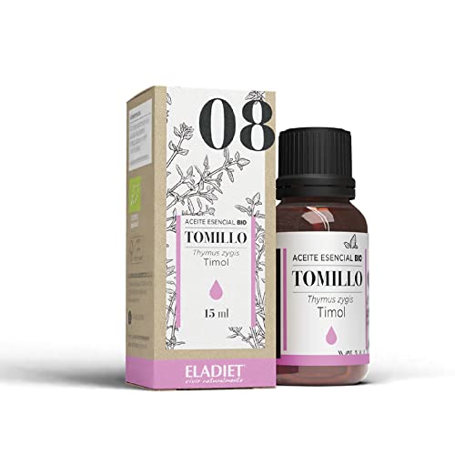 Huile essentielle de thym bio - 15 ml - Aide au bon fonctionnement des voies respiratoires - Contribue à la digestion et réduit la sensation de lourdeur - Eladiet