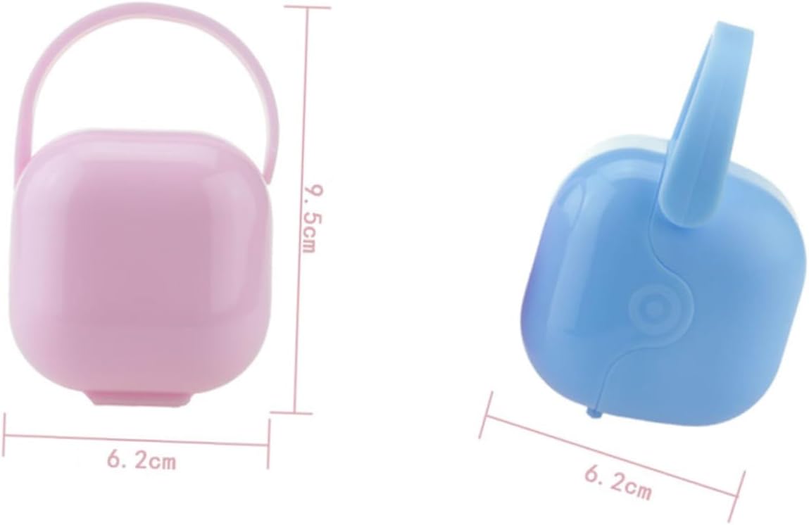 VANZACK 4pcs Portable Pacifier Storage Case Dustproof Lid for Babies and Toddlers Teat Holder for Outdoor Use