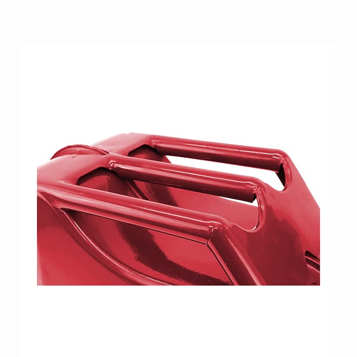 Jerrican Essence Diesel 20L Homologué ONU - Plastique Robuste Avec Bec Verseur, Rouge Et Noir