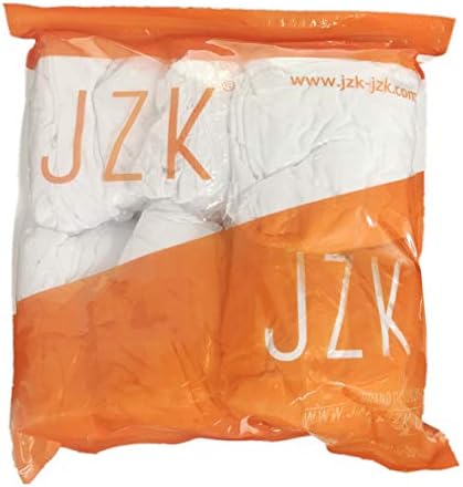 JZK Set 6 x white spandex stretch high back chair cover, stretchy dining chair slipcovers for party chair, wedding chair, dining room chair