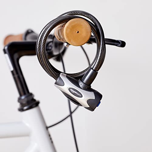 Amazon Basics Weather Resistant Bike Security Cable Lock, 70 inches Length, 8mm Diameter, Black view 4
