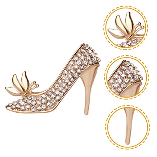 High Heels Brooch Rhinestone Brooch Rhinestone Heels For Women Trendy Gifts Womens Jewelry Fashion Jewelry For Women Crystal Collar Pin Gifts For Friends Female Badge For Women Hat #TOP3
