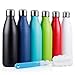 Sfee 17oz Double Wall Vacuum Insulated Stainless Steel Water Bottle Cup - Pefect Metal,Keep Hot&Cool,Leak Proof,Camping,Tennis,Runner,Bike,Sports Water Bottles + Protective Carry Bag (Hot Pink)