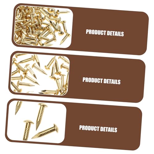 Head Copper Furniture Nail Fastener 285Pcs Golden Finish miniatura 5
