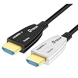  Câble de fibre optique HDMI 10,2 Gbps 4 K 30 Hz mâle vers mâle (25 m, blanc)