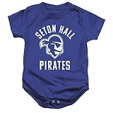 Seton Hall University Official Pirates Logo Unisex Infant Snap Suit for Baby,Royal Blue, 6 Months