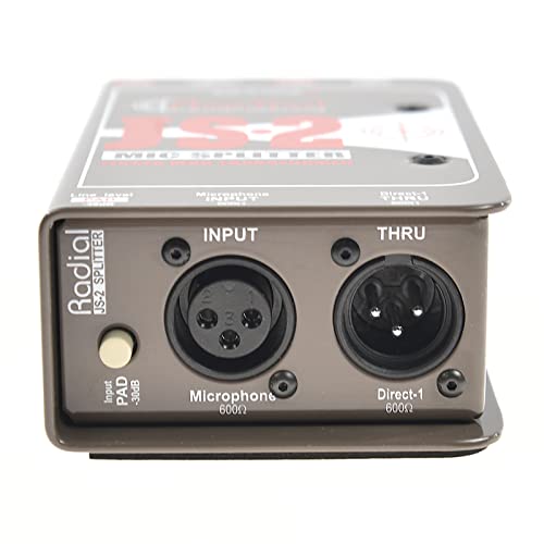 Radial Engineering Js2 Passive Microphone Splitter Direct Box #TOP2