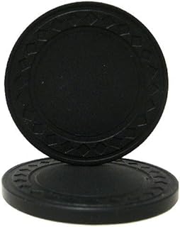 Brybelly Diamond Ring Poker Chip 8.5-Gram Clay Composite â€“ Pack of 50 (Black)