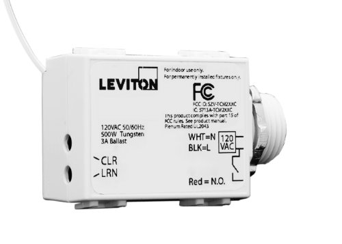 80% Off Discount Leviton WST05-20 LevNet RF Threaded Mount 3-Wire 1200 Relay Receiver, 277VAC