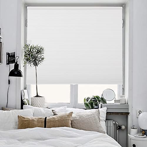Joydeco Cellular Shades Cordless, 35 Inch Wide Blackout Cellular Blinds for Windows, Waterproof Honeycomb Blinds White Window Coverings for Bedroom, Living Room, Office, Kitchen (35" W x 64" H) - Thumbnail 2