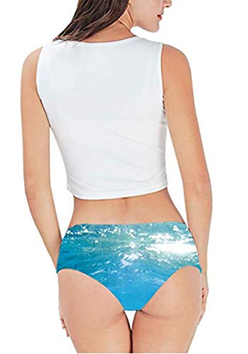 Women Lingerie, Sleep & Lounge Cotton Shorts Panties Briefs 3D Print Fun Funny Elastic Pull Up Xxxl (Large/X-Large, Shark) #TOP3