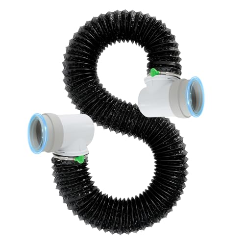 4Inch Dryer Vent Hose 10FT, Rubber Interface Dryer Vent Connector Kit for Tight Space, 90 Degree...