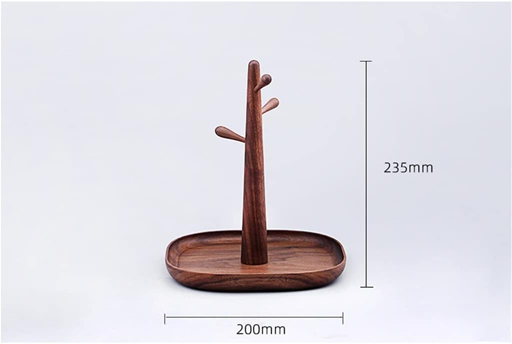 Walnut Storage Rack Home Desk Organizer Sundries Storage Plate Porch Key Jewelry Hanging Storage Rack (Color : A Size : 2025.5 cm)