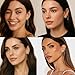 4 Pairs 14k Gold Plated Dangle Earrings - Gold Hoop Earrings for Women - Dainty Huggie Stacks, Hypoallergenic Cute Cartilage Studs, Trendy Fashion Jewelry (4 Pairs Sets B)