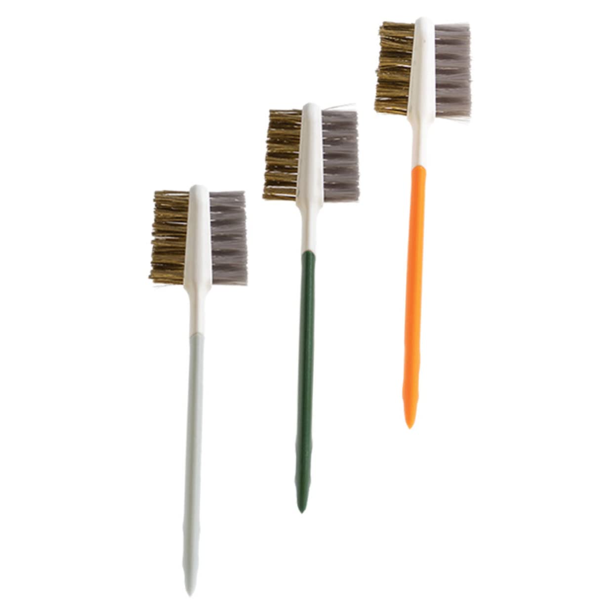 Cabilock 3pcs Kitchen Cleaning Brush Double-Ended Gas Stove Cleaner Stovetop Brush Comfortable Handle Multi-Functional for Home Cafe Restaurant Easy to Store