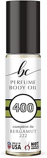 BC Perfume 400 Inspired by Bergamot For Women & Men Replica Fragrance Body Oil Dupes Alcohol-Free Sample Travel Size Concentrated Long Lasting Roll-On 0.3 Fl Oz/10ml