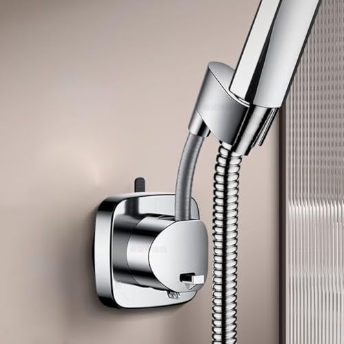 Support de pommeau de douche à ventouse, sans perçage, support de douche réglable, avec support rotatif à 360°, support de douchette amovible et ventouse murale