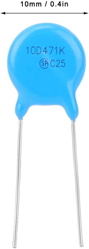 50Pcs Varistors, 10mm Diameter 470V Protection for Stable Working, Contact Performance
