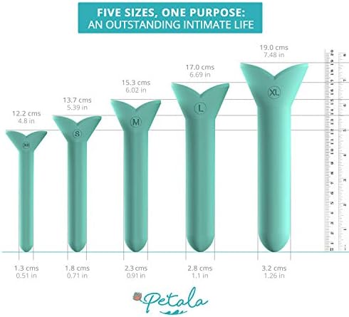 Silicone Dilators for Women - 5 Pieces - Pelvic Floor Muscle Exerciser Set With Smartphone App