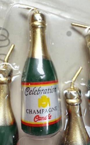 Champagne Bottle Birthday Cake Candles - 6 pc - Thumbnail 2