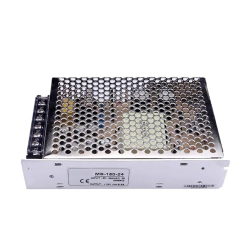 NIKOIDIC Transformateur MS/NES-150-12V12A 220v à 24V6,5a DC, Alimentation à découpage Industrielle(NES-150-24 (24V6.5A))