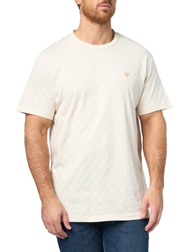 Tricot triangle Guess homme haut de gamme en maille fine premium à manches courtes