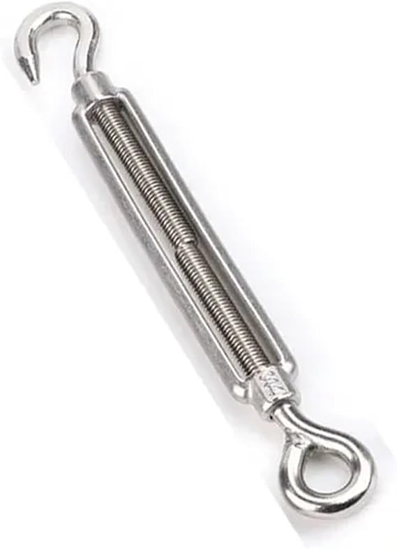 Gerdirme Somunu Tel Gerdirme Aparatı, 304 Stainless Steel Wire Tensioner Turnbuckle Hook Eye M4-M8 Garden Climbing Plants(O to O,M5)
