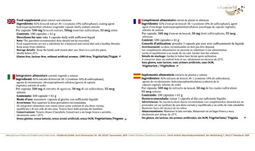 Brokkoli-Kapseln mit 500 mg Brokkoli-Extrakt und Selen