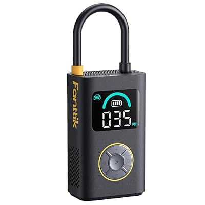 Fanttik X10 Pro Portable Tire Inflator for Compact Car, 35s Fast Inflation Air Compressor with Digital Pressure Gauge and Powerful Battery, Cordless Air Pump for Cars, Motorcycles, Ideal for Dad