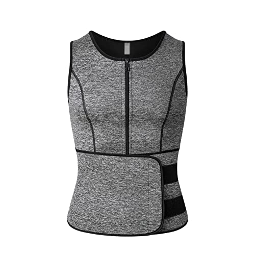 Gilet amincissant homme à fermeture éclair pour stimuler la sudation
