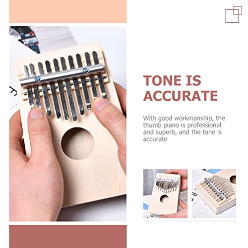 EXCEART Kalimba 10 Teclas Thumb Piano Portátil Dedo Dedo Piano Kalimba Instrumento para Crianças E P