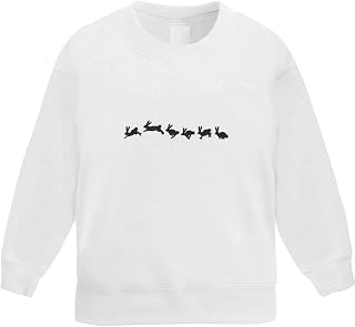 Azeeda 'Hopping Rabbits' Kid's Sweatshirt/Jumper (5-6 Years) (KW00016430)