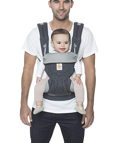 Ergobaby 360 All-Position Baby Carrier with Lumbar Support (12-45 Pounds), Starry Sky Grey