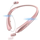 PIMAKOI Neckband Bluetooth Headphones, Retractable Headphone with IPX5...